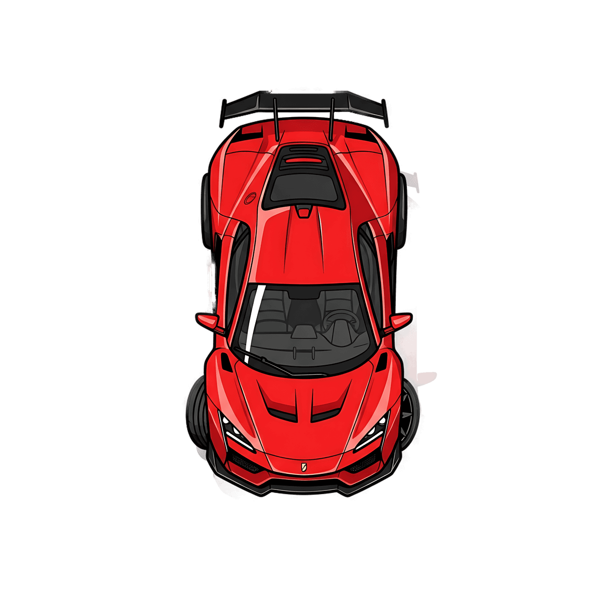 Orange sports car